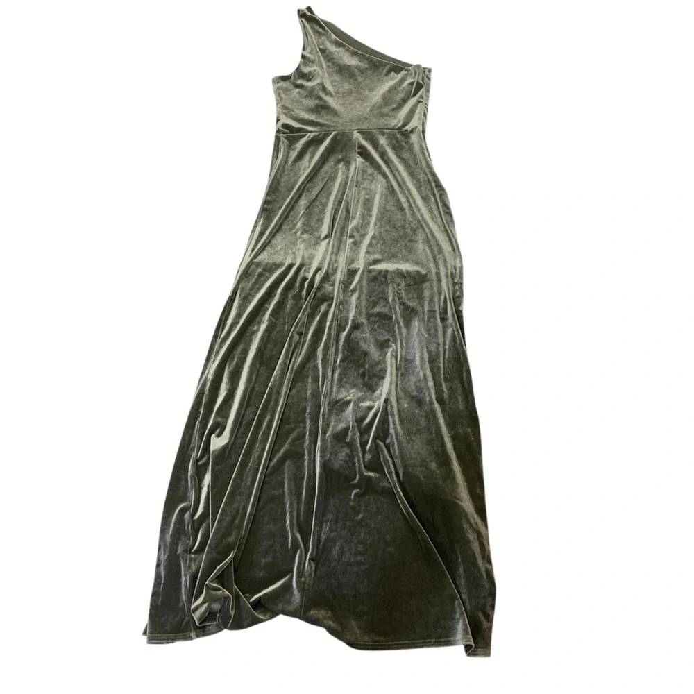 Birdy Grey Olive Green One-Shoulder Maxi Dress - Picture 10 of 13